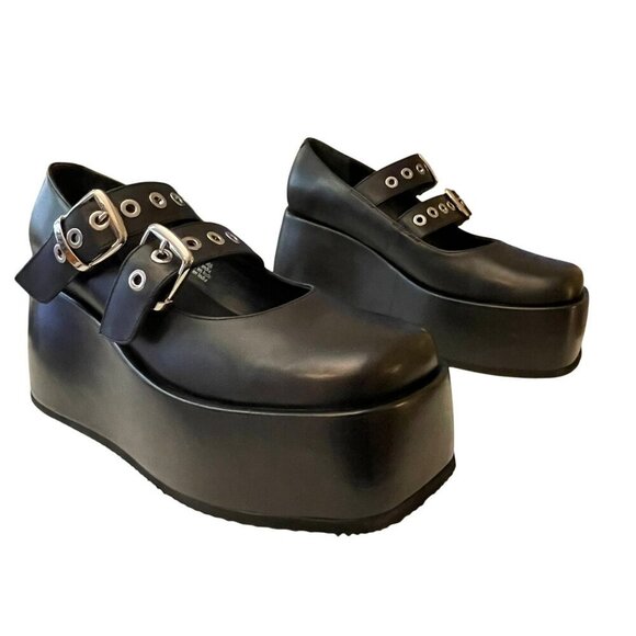 Free People Shoes - Free People Rhys Mary Jane Platform Boho Punk Gothic Shoes Size 8.5 NEW